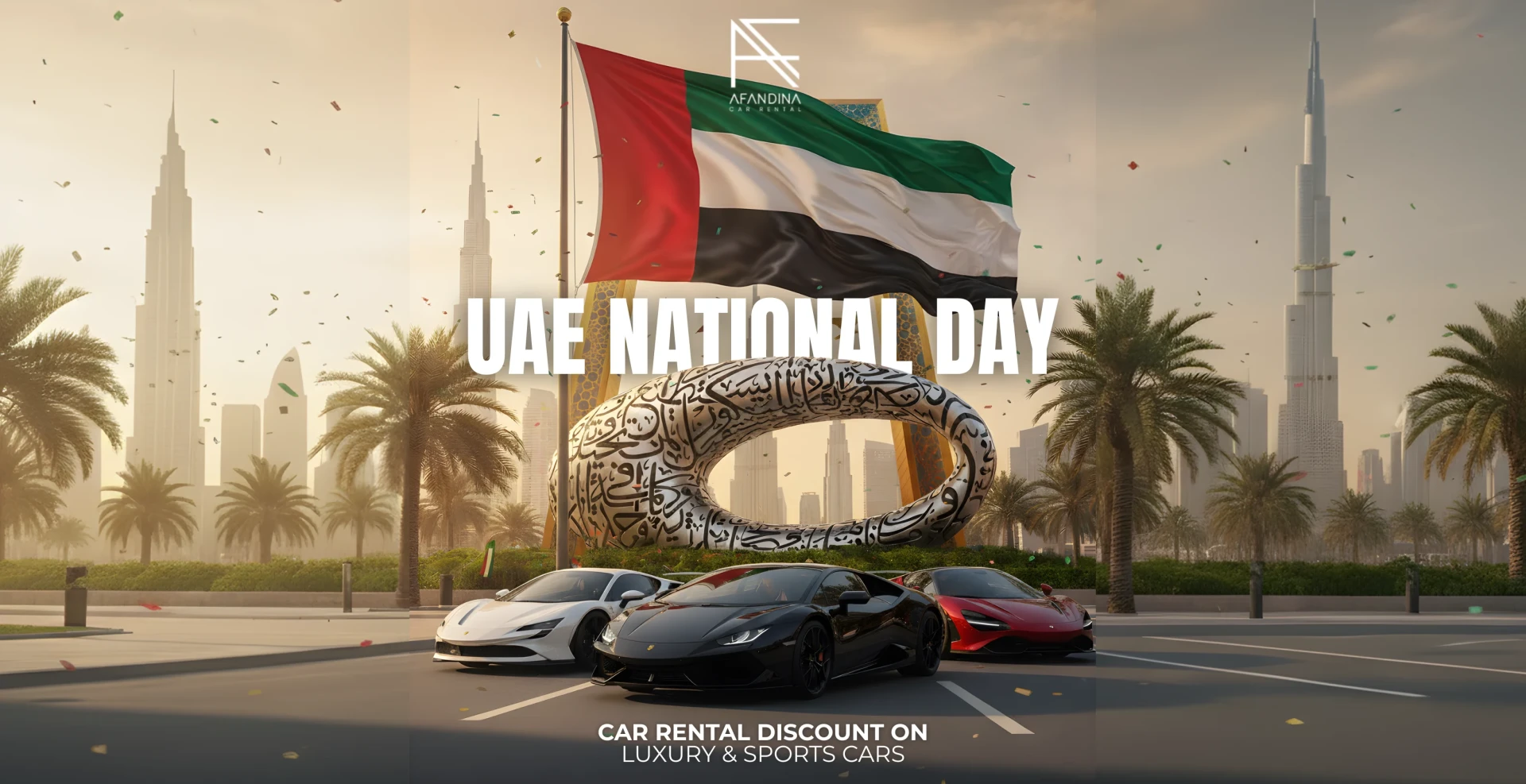 UAE National Day Car Rental Discount on Luxury & Sports Cars