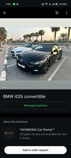 BMW 420 I Convertible 2023 WHITE RENTAL IN DUBAI - undefined